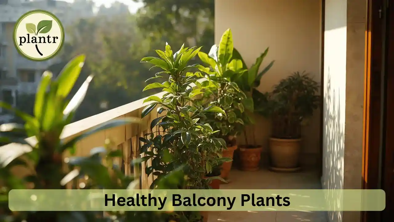 Healthy balcony plants growing in proper potting mix
