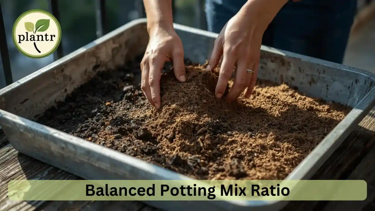 Homemade potting mix ratio for balcony plants in Indian homes