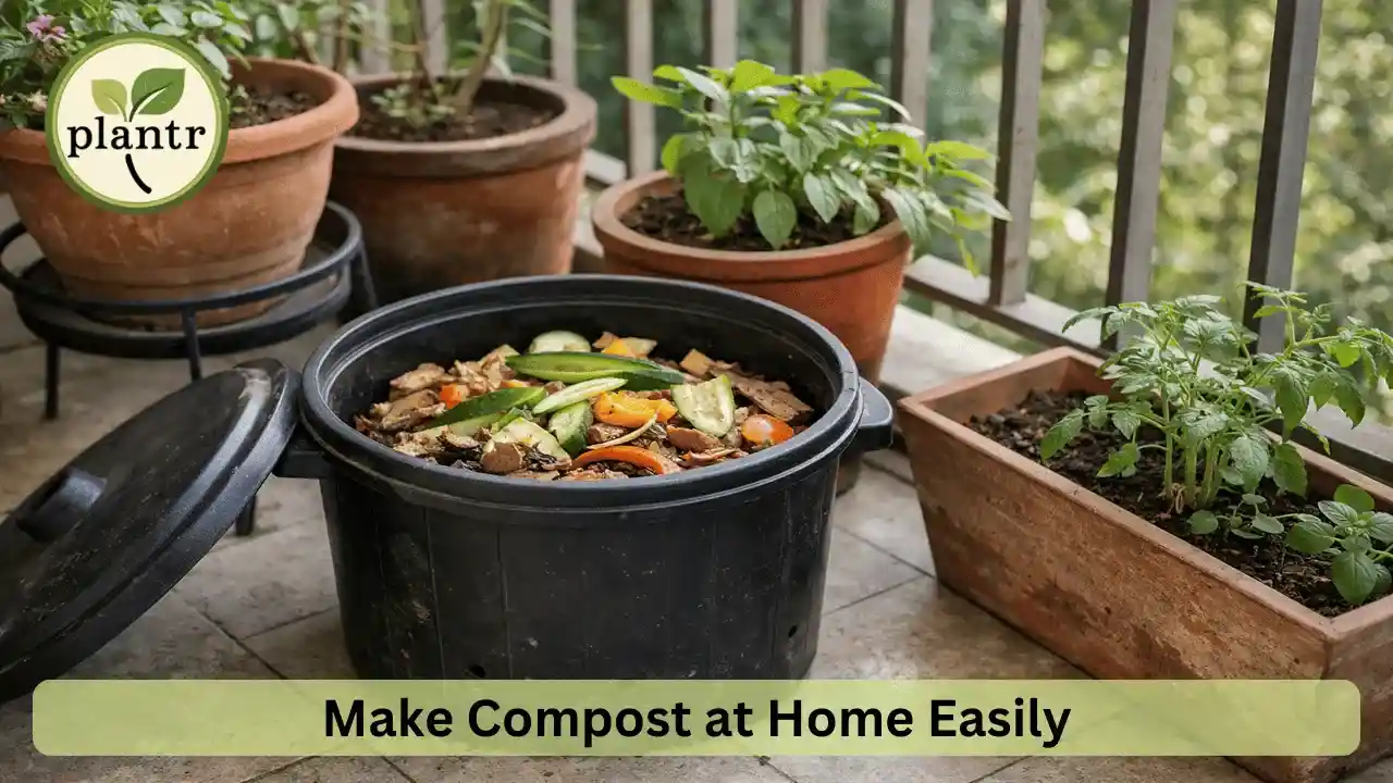 How to make compost at home easily using kitchen waste in a small balcony garden