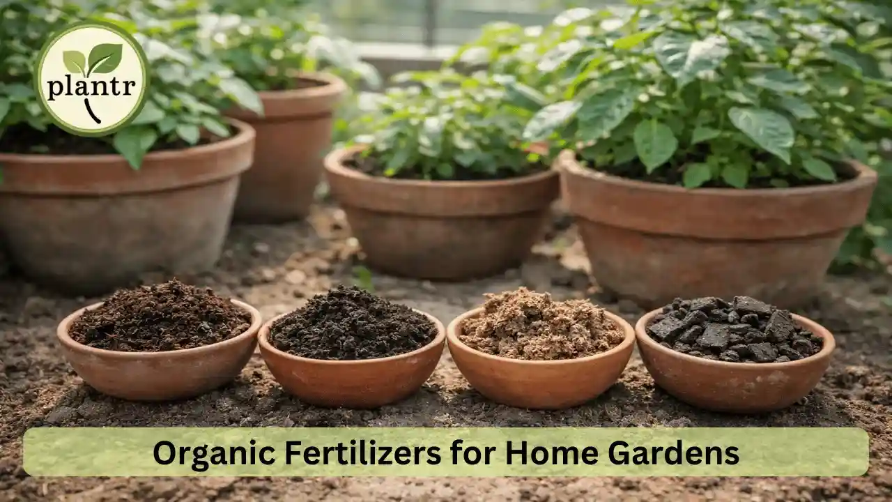 Organic fertilizers like compost and vermicompost for home gardening
