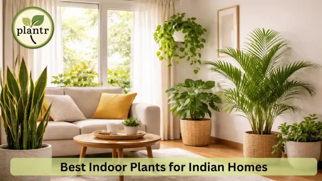 best indoor plants for Indian homes in living room setting