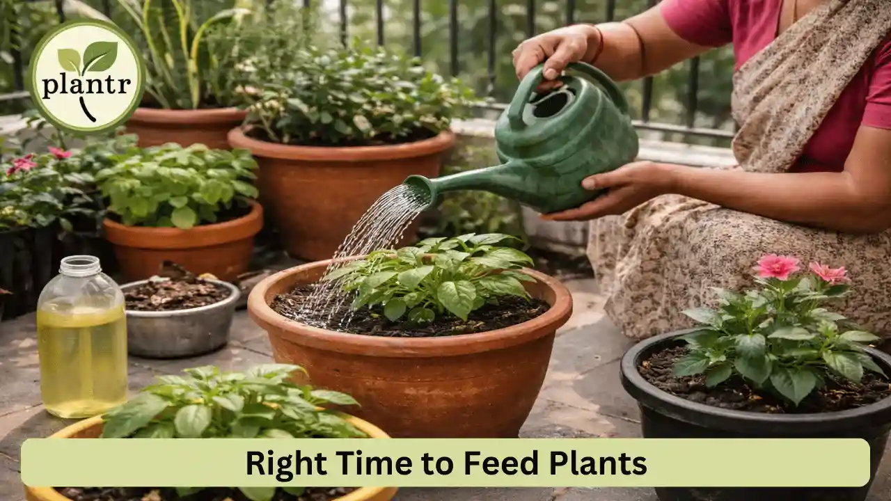 plant fertilizer frequency for potted plants at home
