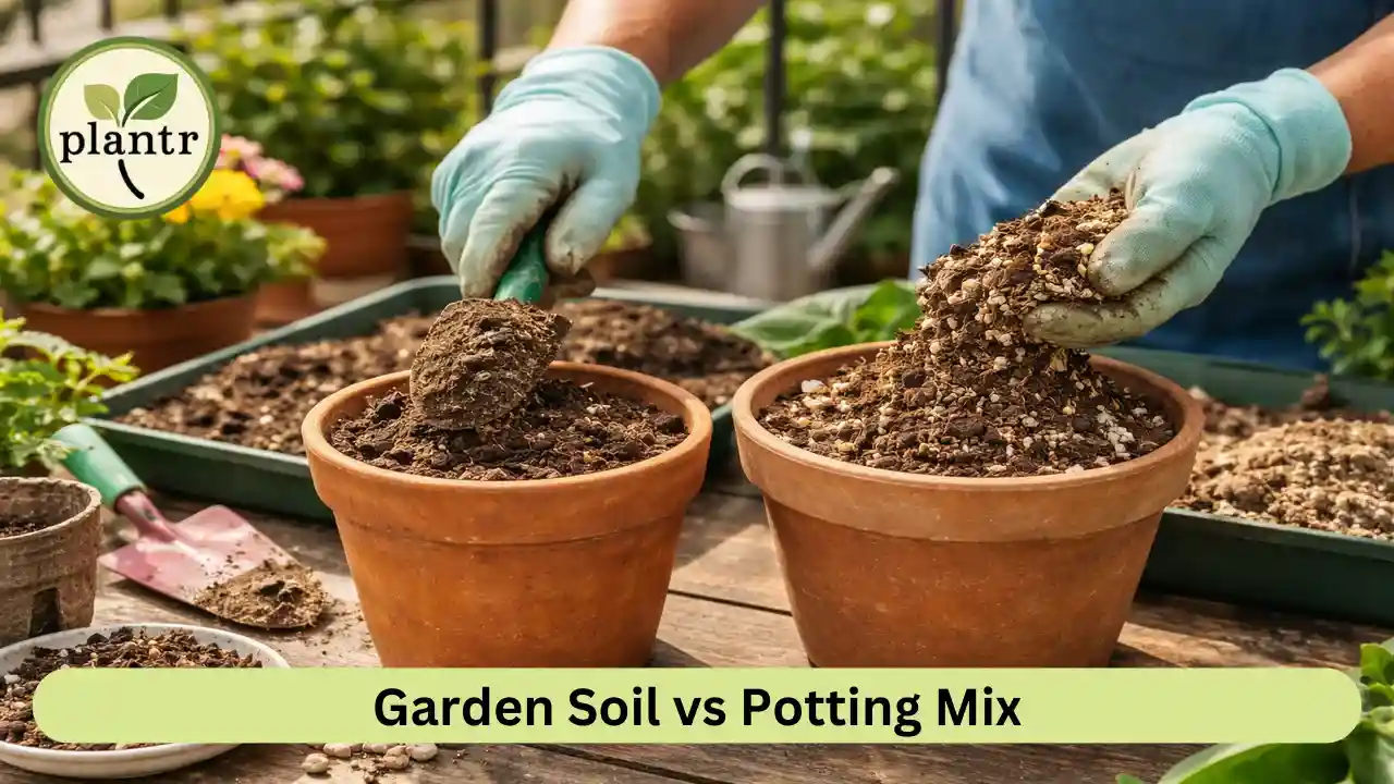 Difference between garden soil and well-draining potting mix for container plants