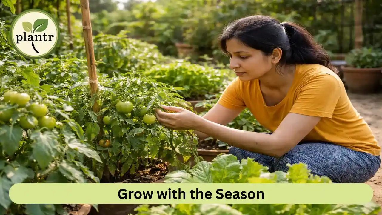 Seasonal vegetable gardening in Indian home garden environment