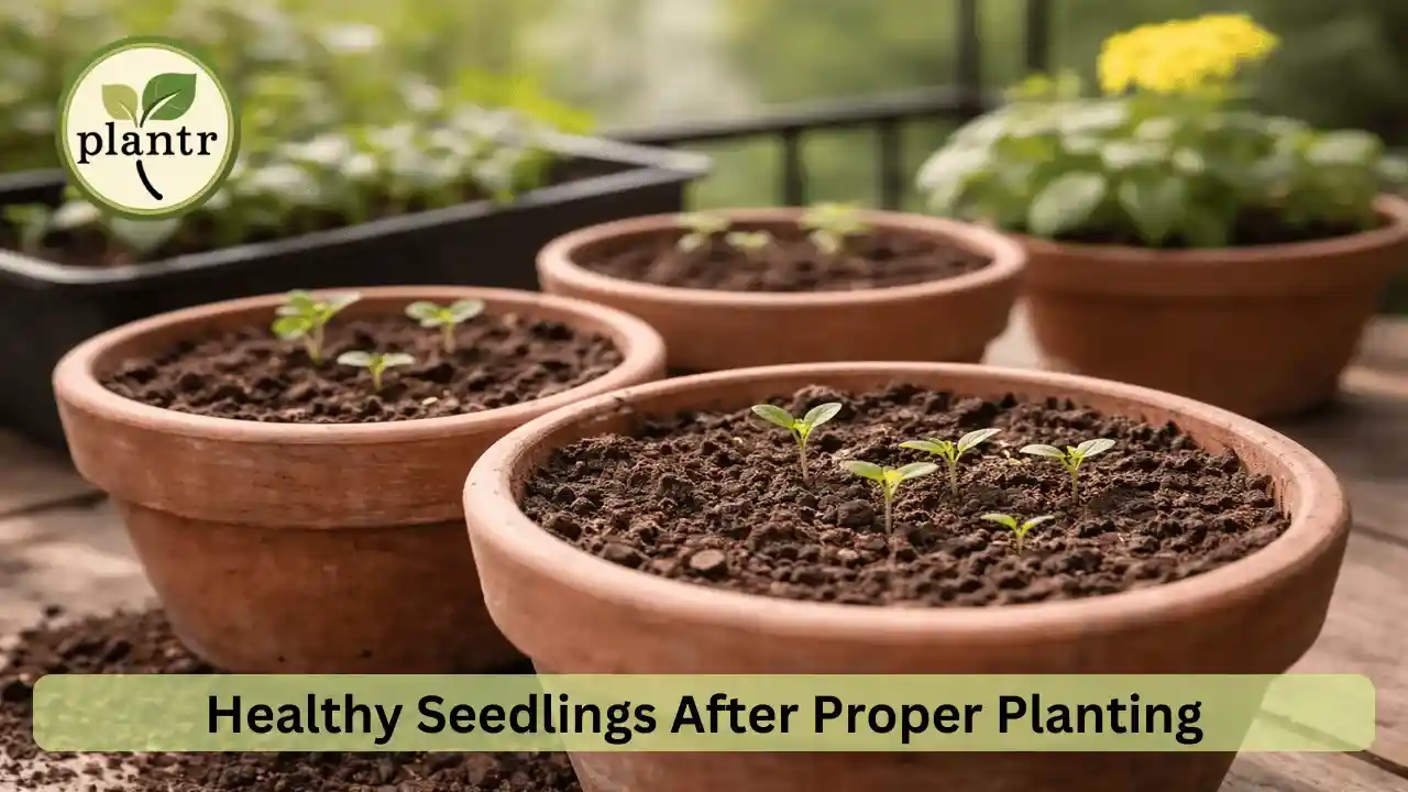 Seed germination results from correct planting depth