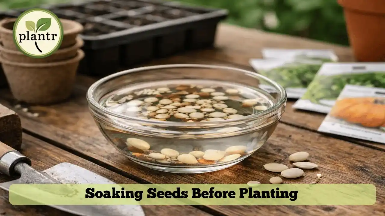 vegetable seeds soaking in water to soften seed coat before planting